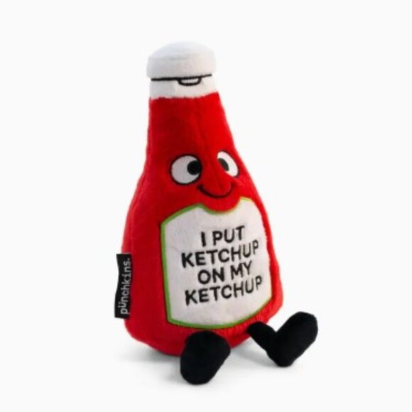 Punchkins "I Put Ketchup on my Ketchup" Ketchup Bottle Plush - Picture 1 of 1